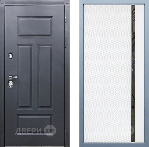 Входная металлическая Дверь Дива МХ-29 STR МХ-47 Белый матовый в Краснознаменске