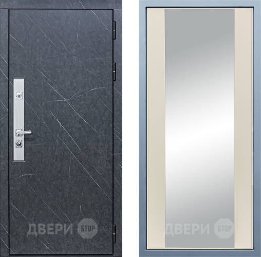 Входная металлическая Дверь Дива МХ-26 STR Д-15 Зеркало Шампань в Краснознаменске