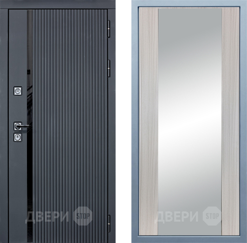Входная металлическая Дверь Дива МХ-46 STR Д-15 Зеркало Сандал белый в Краснознаменске