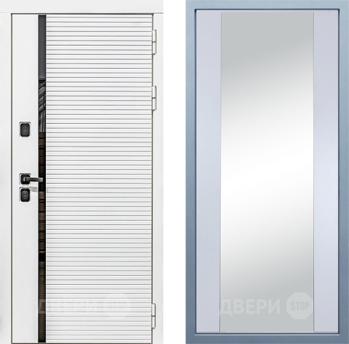 Дверь Дива МХ-45 Белая STR Д-15 Зеркало Белый в Краснознаменске