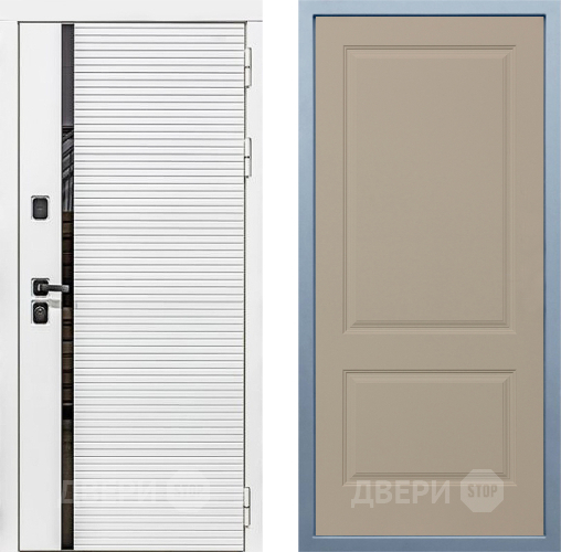 Входная металлическая Дверь Дива МХ-45 Белая STR Д-7 Шампань в Краснознаменске