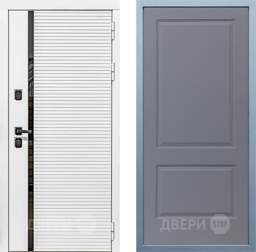 Входная металлическая Дверь Дива МХ-45 Белая STR Д-7 Силк Маус в Краснознаменске