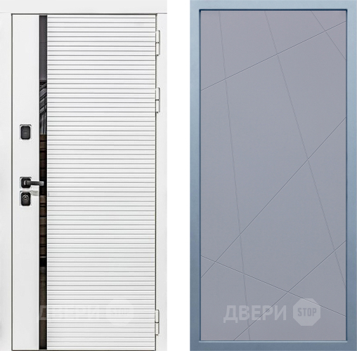 Входная металлическая Дверь Дива МХ-45 Белая STR Д-11 Силк Маус в Краснознаменске