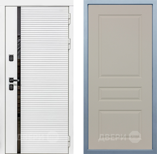 Входная металлическая Дверь Дива МХ-45 Белая STR Д-13 Шампань в Краснознаменске