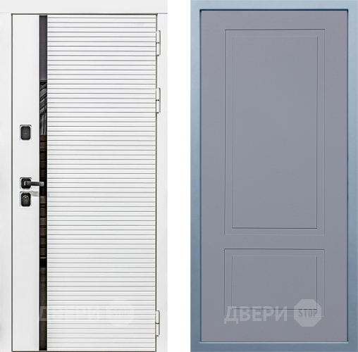 Входная металлическая Дверь Дива МХ-45 Белая STR Н-7 Силк Маус в Краснознаменске