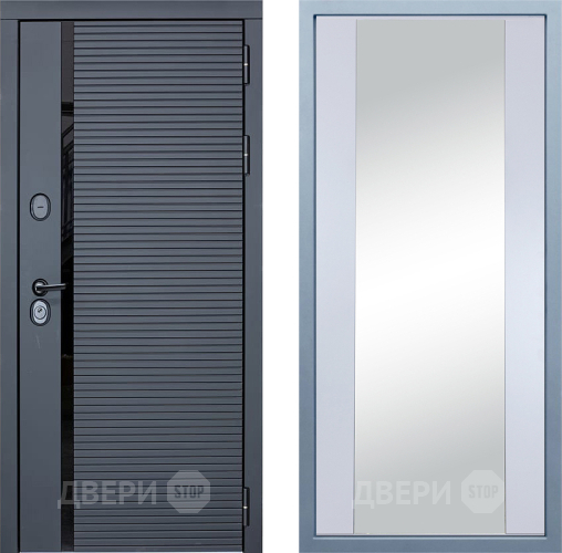 Входная металлическая Дверь Дива МХ-45 STR Д-15 Зеркало Белый в Краснознаменске