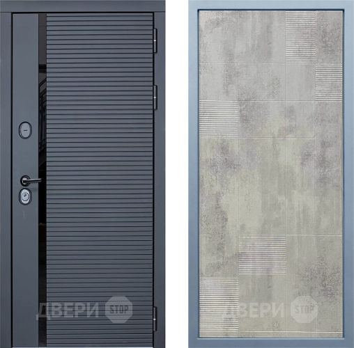 Входная металлическая Дверь Дива МХ-45 STR Д-4 Бетон темный в Краснознаменске