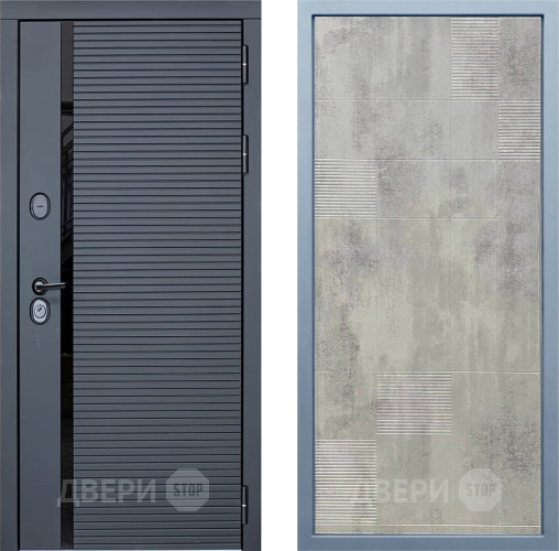 Входная металлическая Дверь Дива МХ-45 STR Д-4 Бетон темный в Краснознаменске