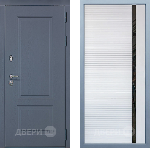 Входная металлическая Дверь Дива МХ-38 STR МХ-45 Белый матовый в Краснознаменске