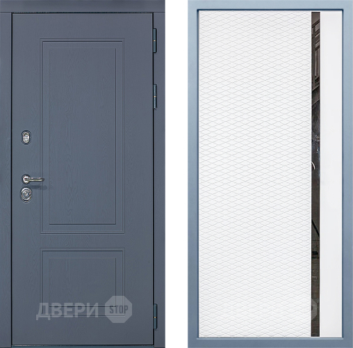 Входная металлическая Дверь Дива МХ-38 STR МХ-47 Белый матовый в Краснознаменске