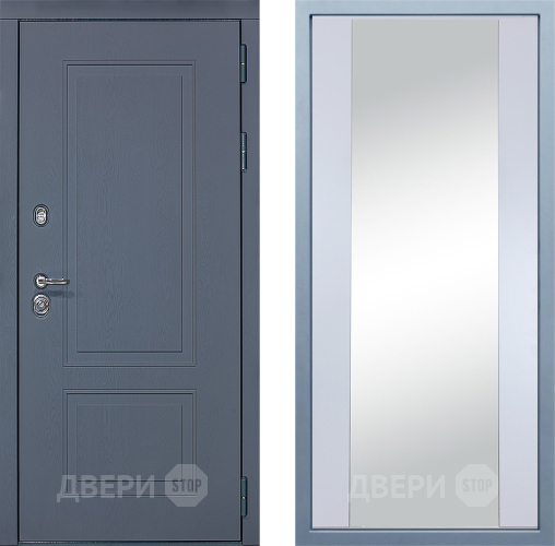 Входная металлическая Дверь Дива МХ-38 STR Д-15 Зеркало Белый в Краснознаменске