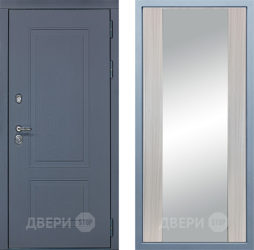 Входная металлическая Дверь Дива МХ-38 STR Д-15 Зеркало Сандал белый в Краснознаменске