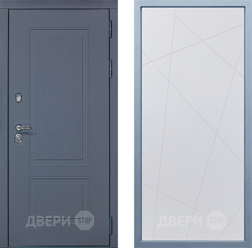 Входная металлическая Дверь Дива МХ-38 STR Д-11 Белый в Краснознаменске