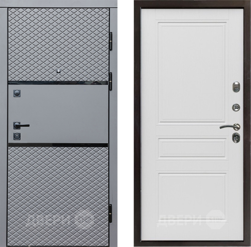 Входная металлическая Дверь Престиж Ромб Классика Лиственница белая в Краснознаменске