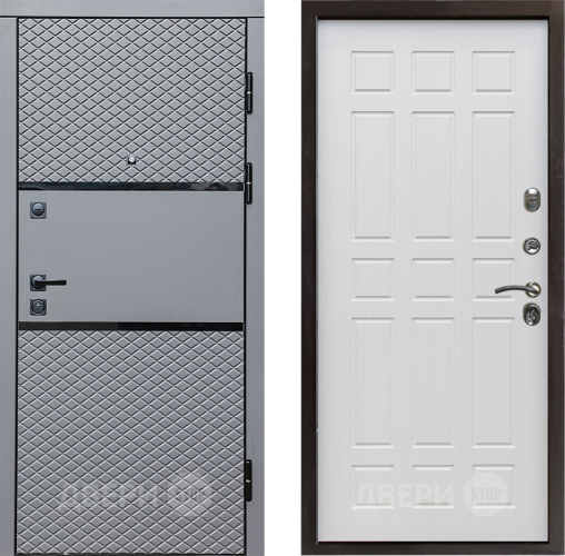 Входная металлическая Дверь Престиж Ромб Спарта Лиственница белая в Краснознаменске