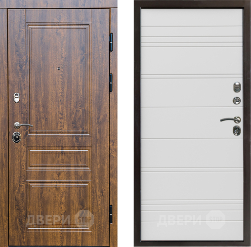 Входная металлическая Дверь Престиж Классика Дуб Line Белый в Краснознаменске