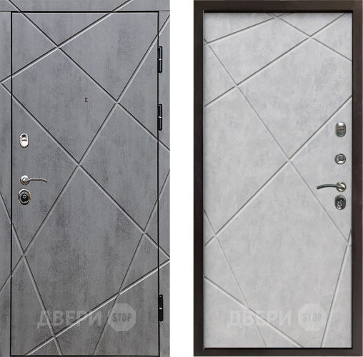 Входная металлическая Дверь Престиж Лучи Лучи Бетон светлый в Краснознаменске