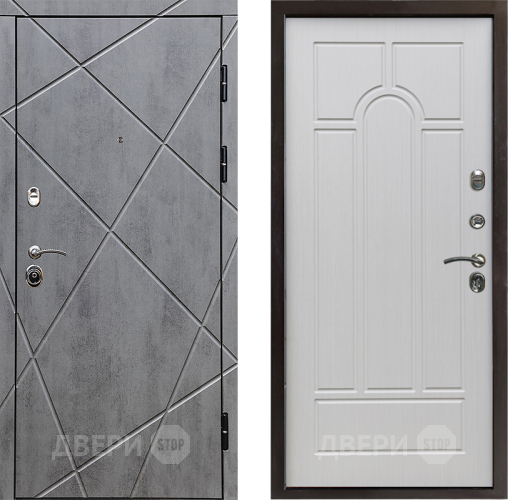 Входная металлическая Дверь Престиж Лучи Арка Лиственница белая в Краснознаменске