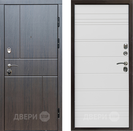 Входная металлическая Дверь Престиж Горизонт Венге Line Белый в Краснознаменске