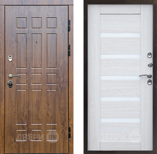 Входная металлическая Дверь Престиж Стандарт Царга Лиственница белая в Краснознаменске
