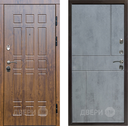 Входная металлическая Дверь Престиж Стандарт Горизонт Бетон темный в Краснознаменске