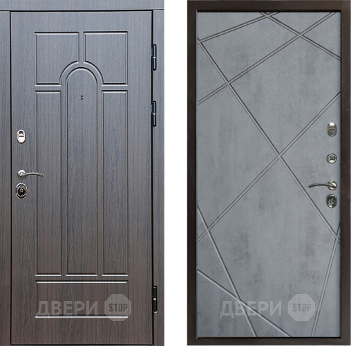 Входная металлическая Дверь Престиж Арка Лучи Бетон темный в Краснознаменске