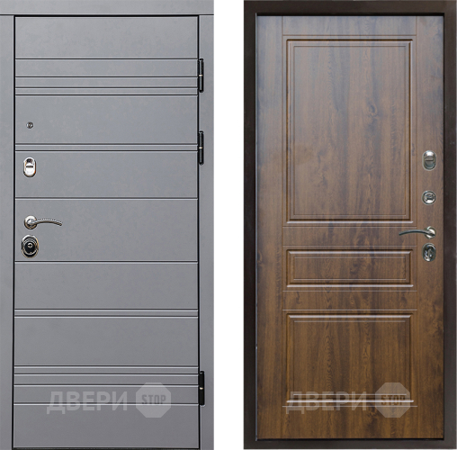 Входная металлическая Дверь Престиж Линия Грэй Классика Дуб в Краснознаменске