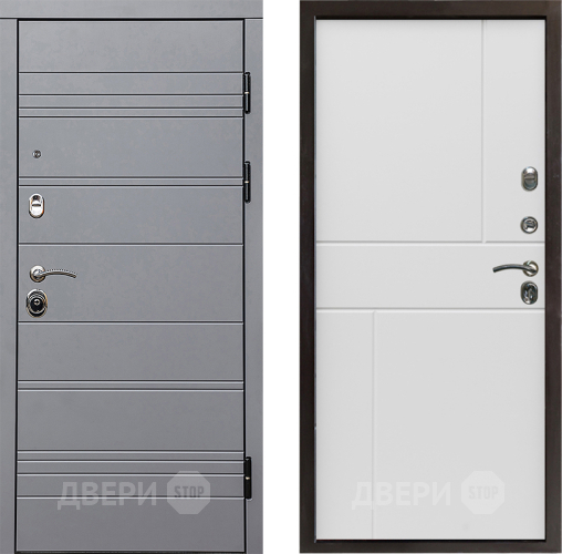 Дверь Престиж Линия Грэй Горизонт Бетон белый в Краснознаменске