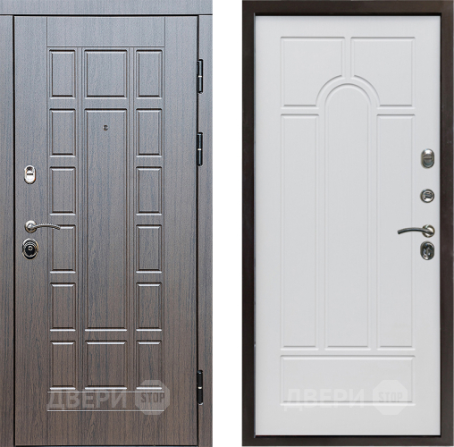 Входная металлическая Дверь Престиж Престиж Арка Белое дерево в Краснознаменске