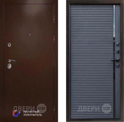 Входная металлическая Дверь Престиж Медь Porte Черный кварц в Краснознаменске