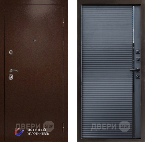 Входная металлическая Дверь Престиж Медь Porte Черный кварц в Краснознаменске