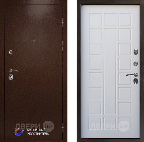 Входная металлическая Дверь Престиж Медь Престиж Белое дерево в Краснознаменске