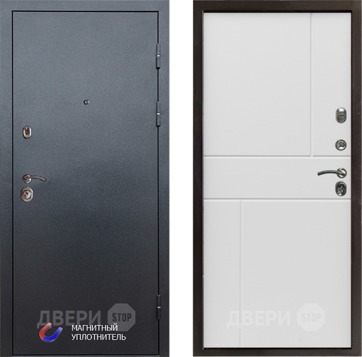 Входная металлическая Дверь Престиж Графит Горизонт Бетон белый в Краснознаменске