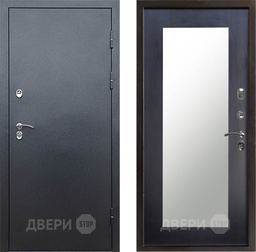 Дверь Престиж TERMO с терморазрывом Снегирь Серебро Зеркало пастораль Венге в Краснознаменске
