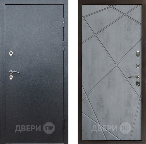 Входная металлическая Дверь Престиж TERMO с терморазрывом Снегирь Серебро Лучи Бетон темный в Краснознаменске