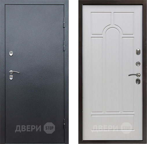 Дверь Престиж TERMO с терморазрывом Снегирь Серебро Арка Лиственница белая в Краснознаменске