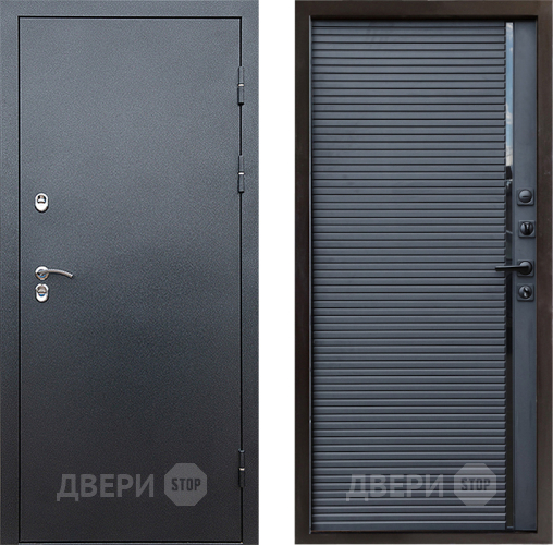 Входная металлическая Дверь Престиж TERMO с терморазрывом Снегирь Серебро Porte Черный кварц в Краснознаменске