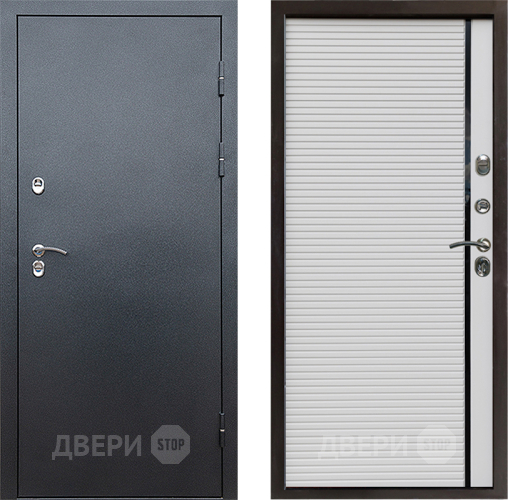 Входная металлическая Дверь Престиж TERMO с терморазрывом Снегирь Серебро Porte Белый в Краснознаменске