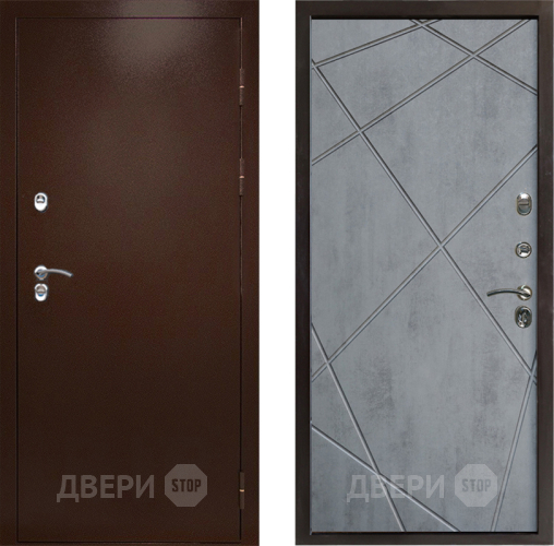 Входная металлическая Дверь Престиж TERMO с терморазрывом Снегирь Медь Лучи Бетон темный в Краснознаменске