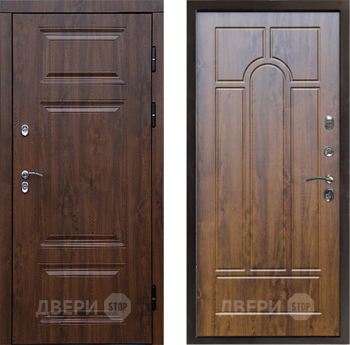 Входная металлическая Дверь Престиж TERMO с терморазрывом Премиум Орех Арка Дуб в Краснознаменске