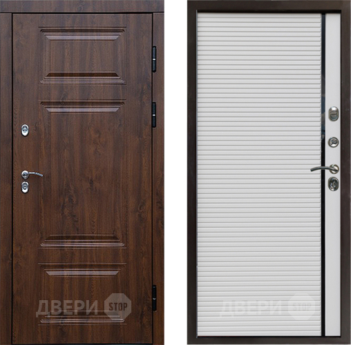 Входная металлическая Дверь Престиж TERMO с терморазрывом Премиум Орех Porte Белый в Краснознаменске