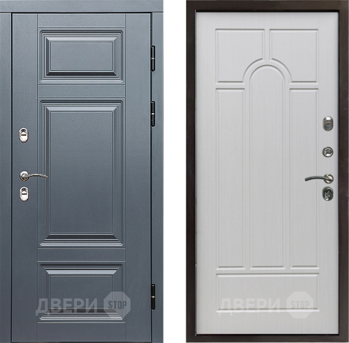 Входная металлическая Дверь Престиж TERMO с терморазрывом Премиум Грэй Арка Лиственница белая в Краснознаменске