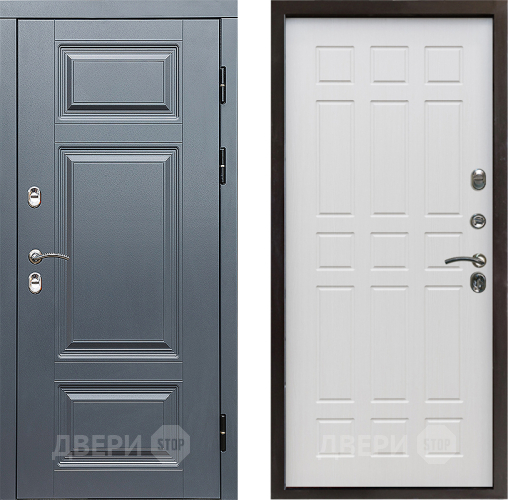 Входная металлическая Дверь Престиж TERMO с терморазрывом Премиум Грэй Спарта Лиственница белая в Краснознаменске