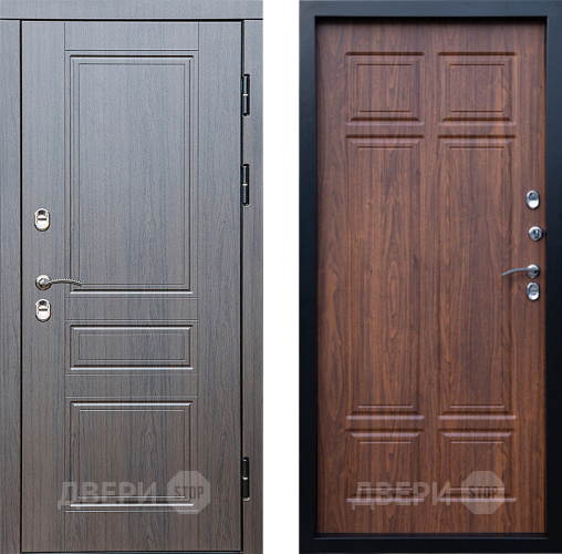 Входная металлическая Дверь Престиж TERMO с терморазрывом Классика Премиум Орех темный в Краснознаменске