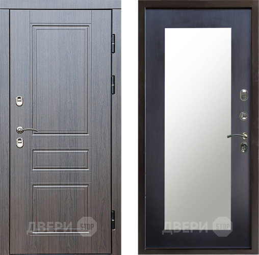 Входная металлическая Дверь Престиж TERMO с терморазрывом Классика Зеркало пастораль Венге в Краснознаменске