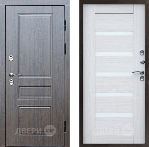 Входная металлическая Дверь Престиж TERMO с терморазрывом Классика Царга Лиственница белая в Краснознаменске