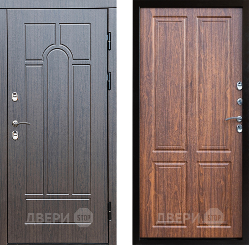 Входная металлическая Дверь Престиж TERMO с терморазрывом Арка Премиум Орех светлый в Краснознаменске