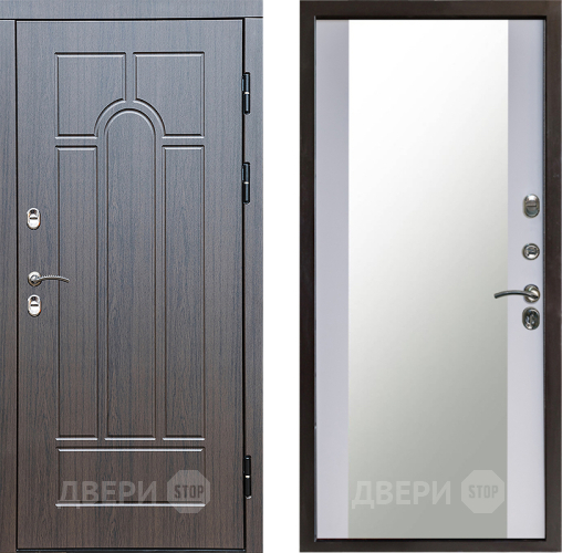 Дверь Престиж TERMO с терморазрывом Арка Зеркало Белый софт в Краснознаменске