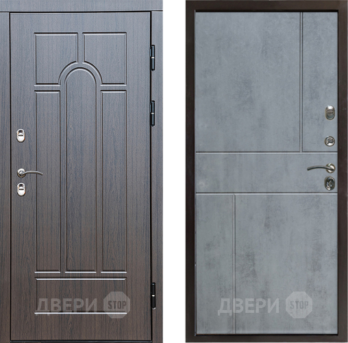 Входная металлическая Дверь Престиж TERMO с терморазрывом Арка Горизонт Бетон темный в Краснознаменске