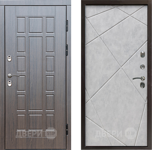 Входная металлическая Дверь Престиж TERMO с терморазрывом Престиж Лучи Бетон светлый в Краснознаменске